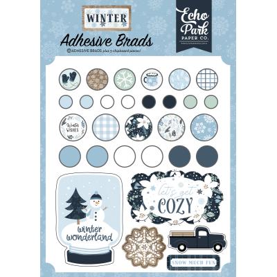 Echo Park Winter Embellishments - Adhesive Brads